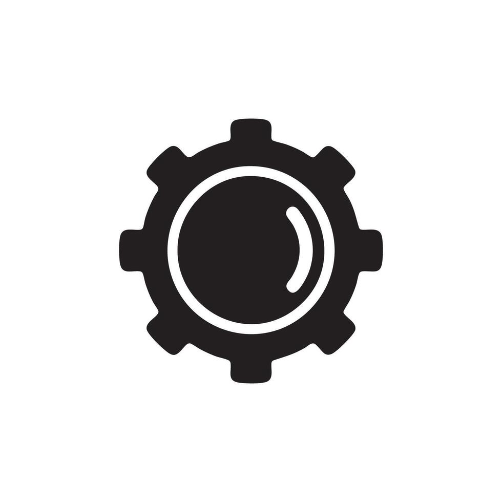 Black design element for settings icon vector