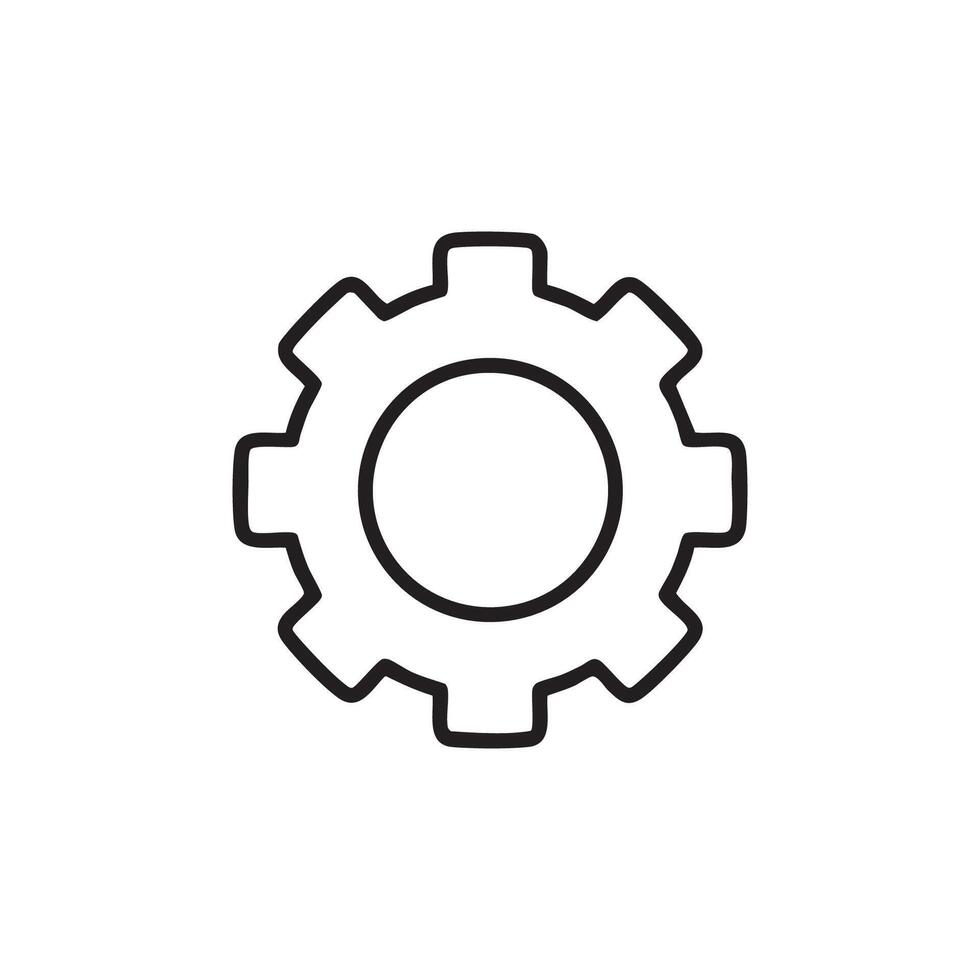 Black design style for a settings icon vector