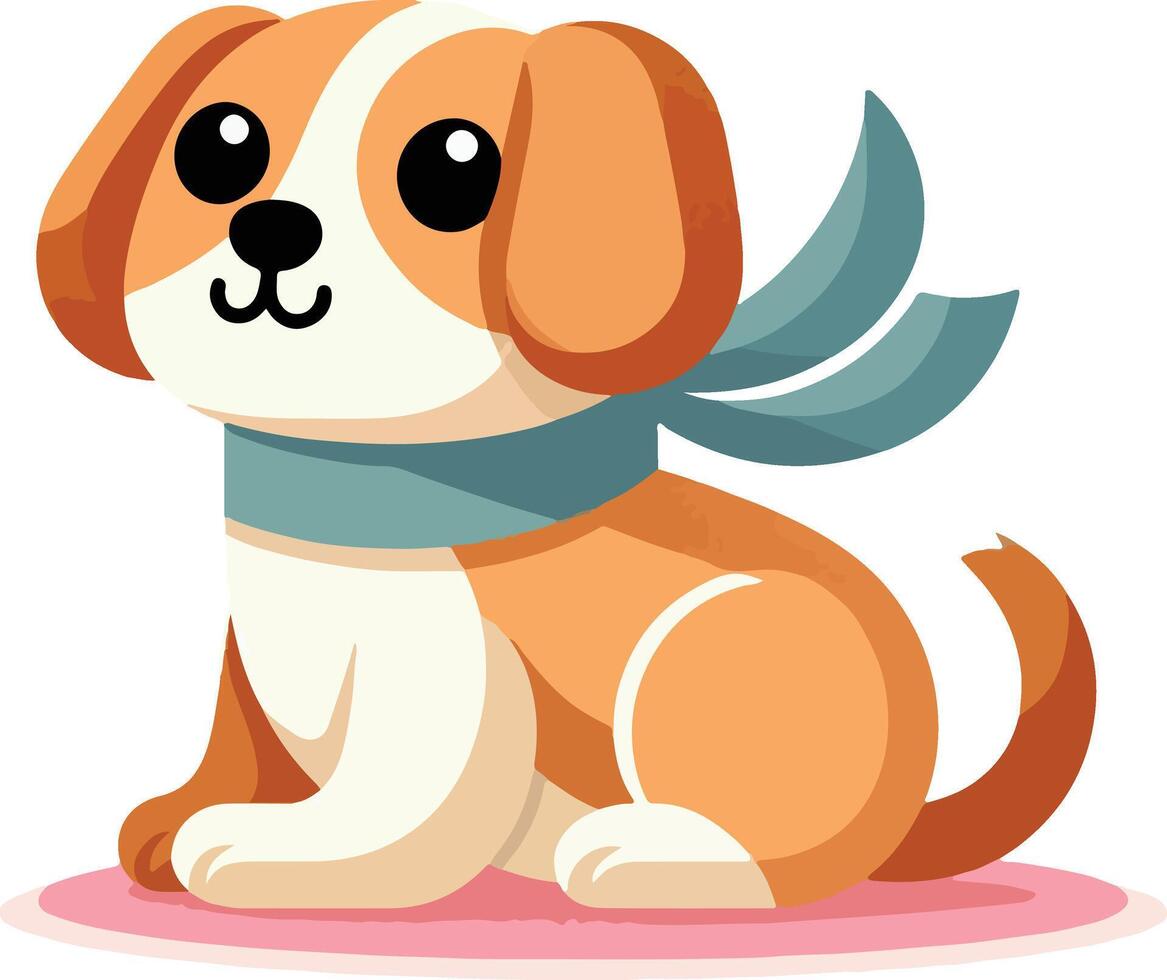 illustration of Cute dog cartoon running vector