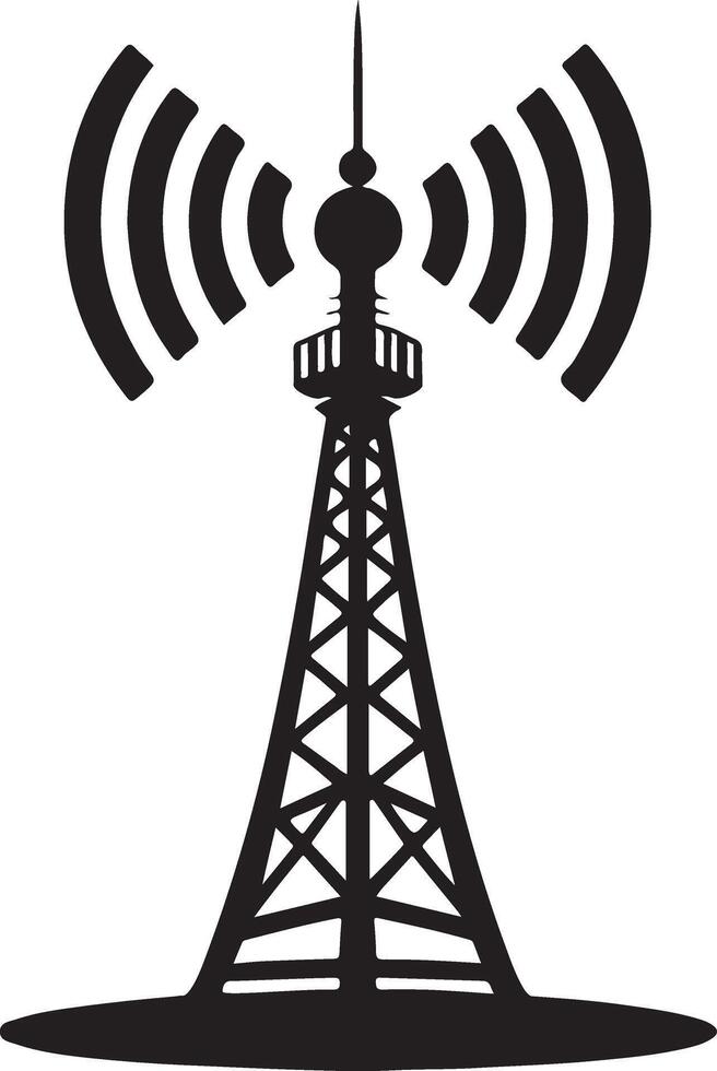 Antenna icon set. Radio antenna icon. Communication tower vector