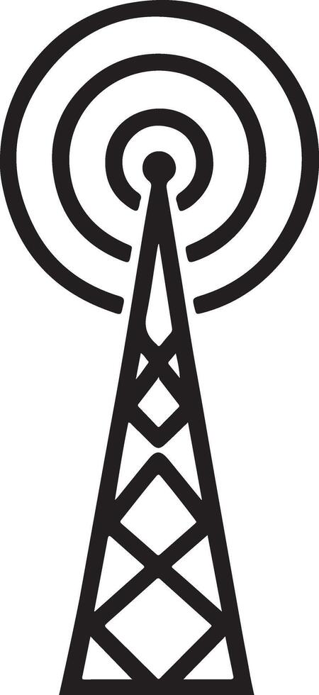 radio tower with antenna Collection Mobile Tower antenna vector