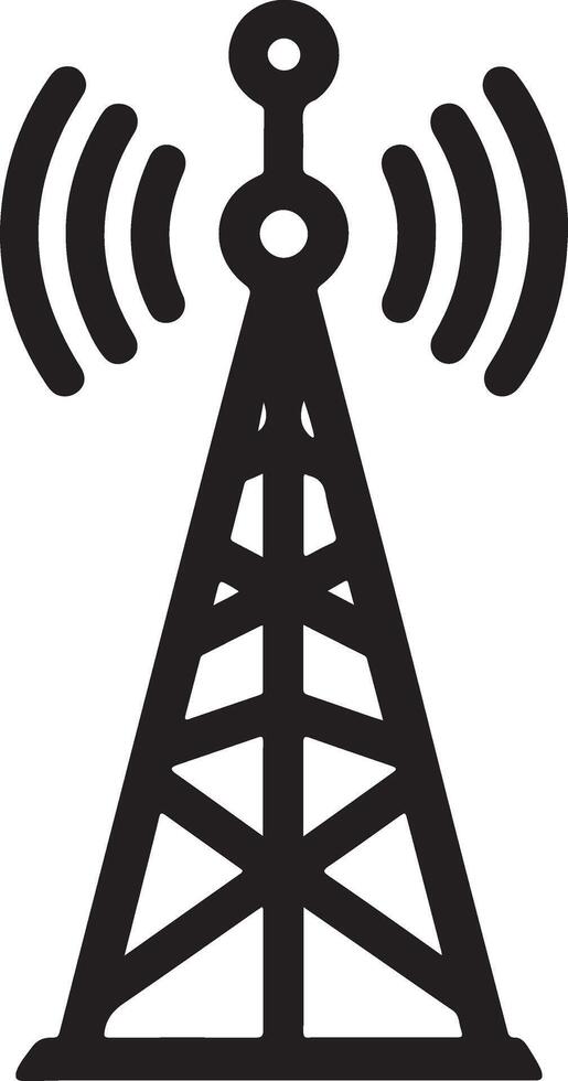 Wireless radio signal symbol. Transmitter Wireless network icon. vector