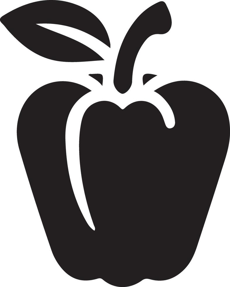 Red Pepper Silhouette Images vector