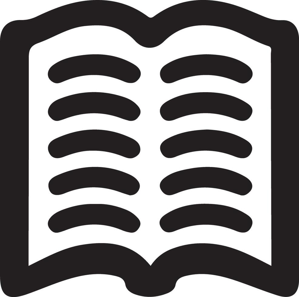 an open book icon on a white background vector