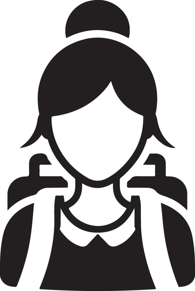 Female Student Silhouette Stock Illustrations vector