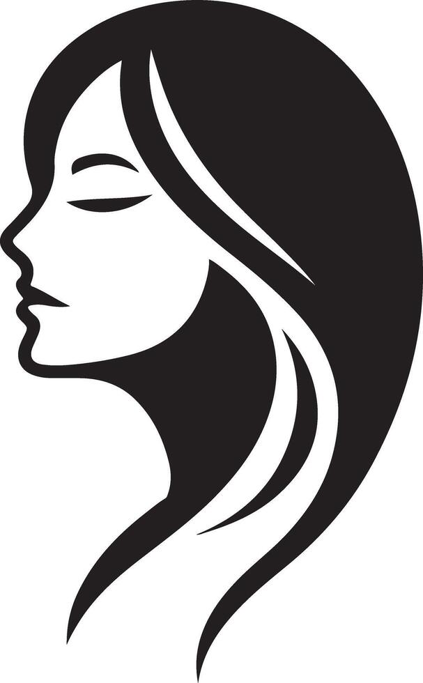 Beautiful Female Face Silhouette Stock Vectors and Art