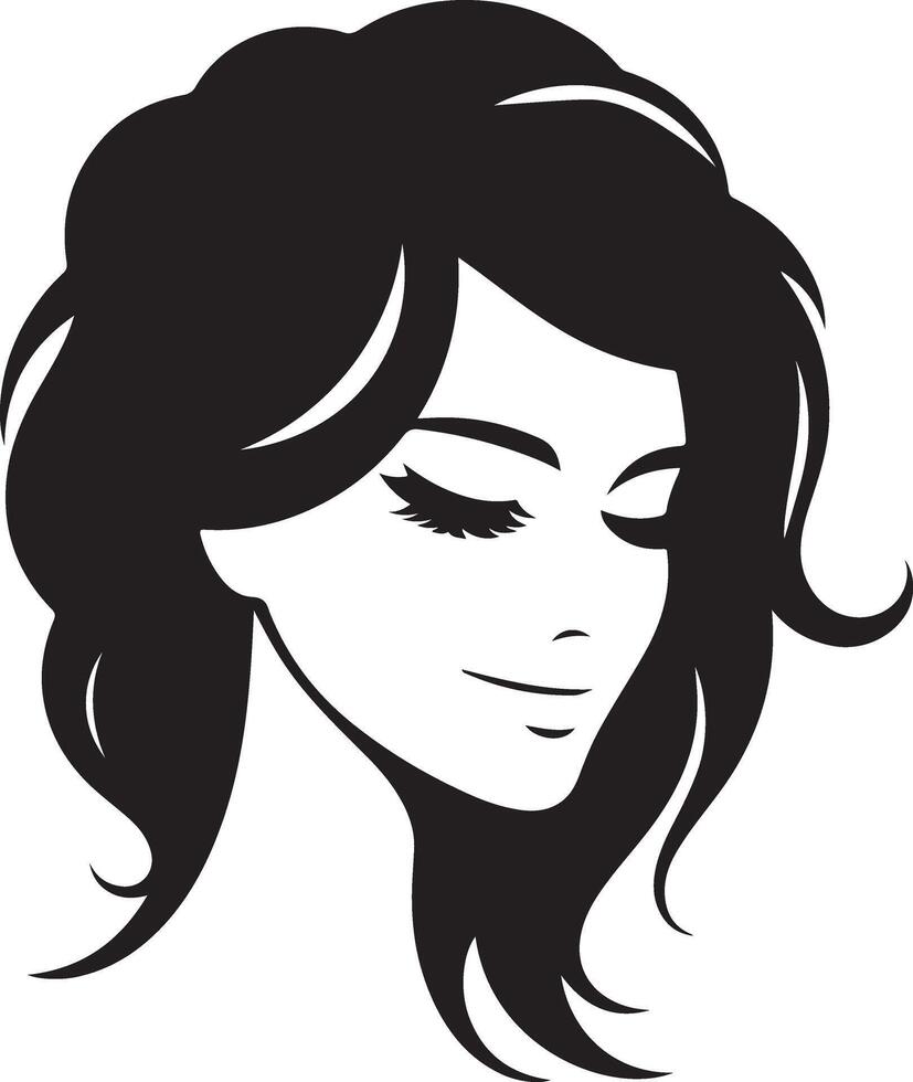 Woman face silhouette Royalty Image vector