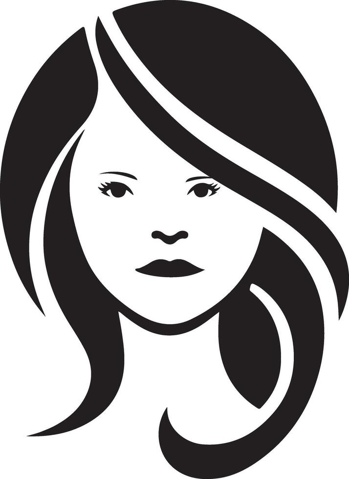 Woman Face Silhouette Images vector