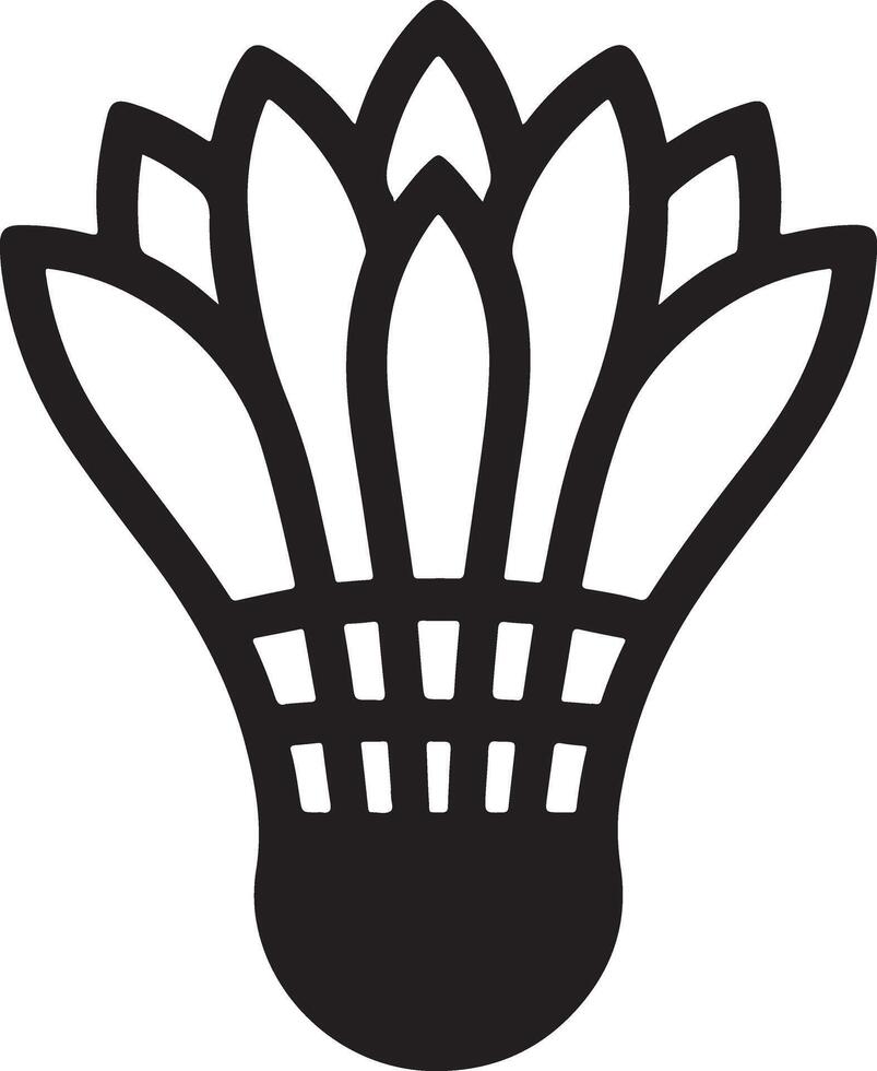 Shuttlecock. Black icon. illustration isolated vector