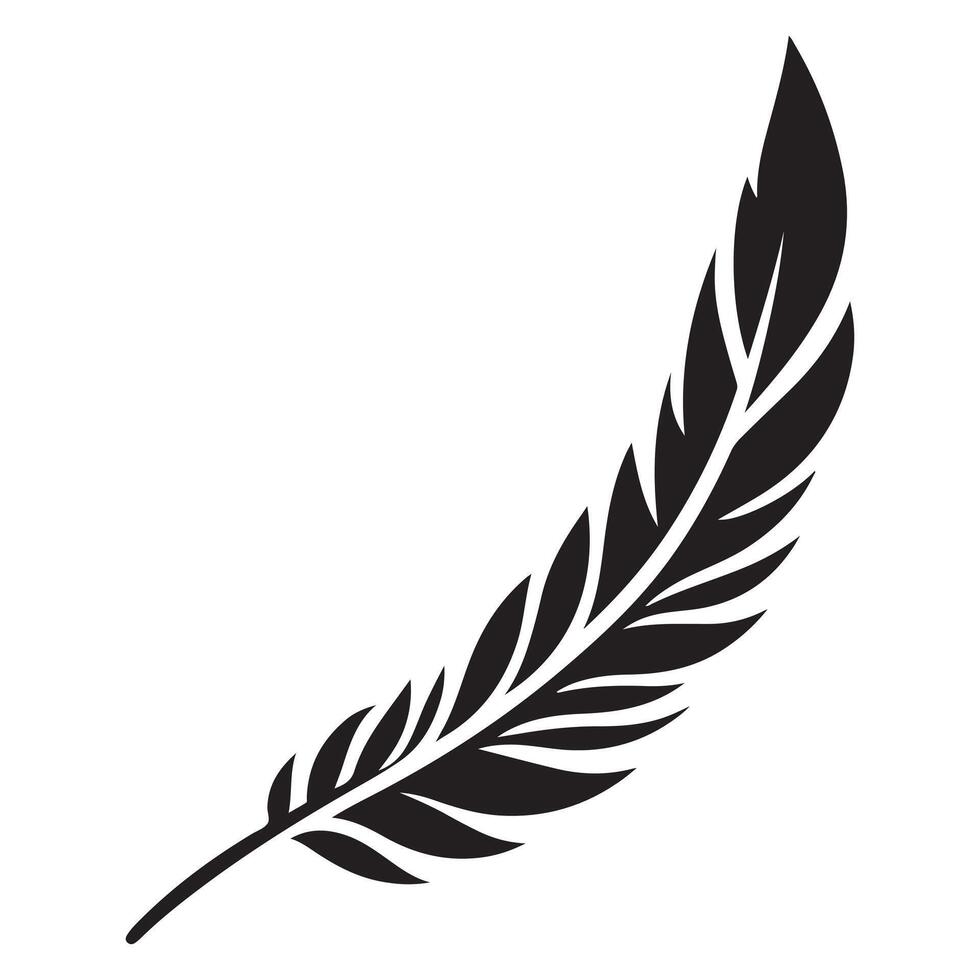 Silhouette Feather Stock Illustrations vector