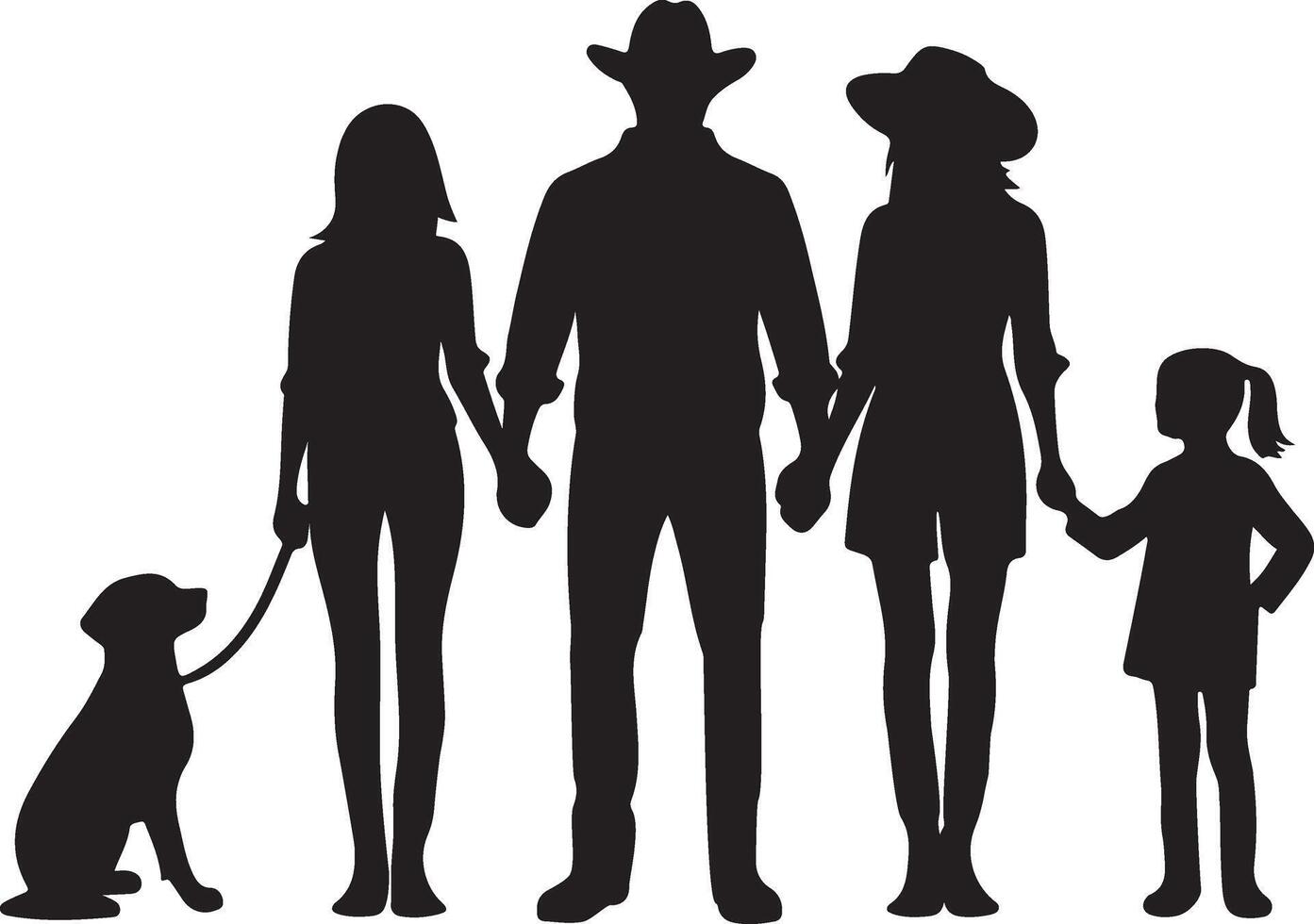 Family Silhouette Logo PhotosFamily Silhouette Logo Photos vector