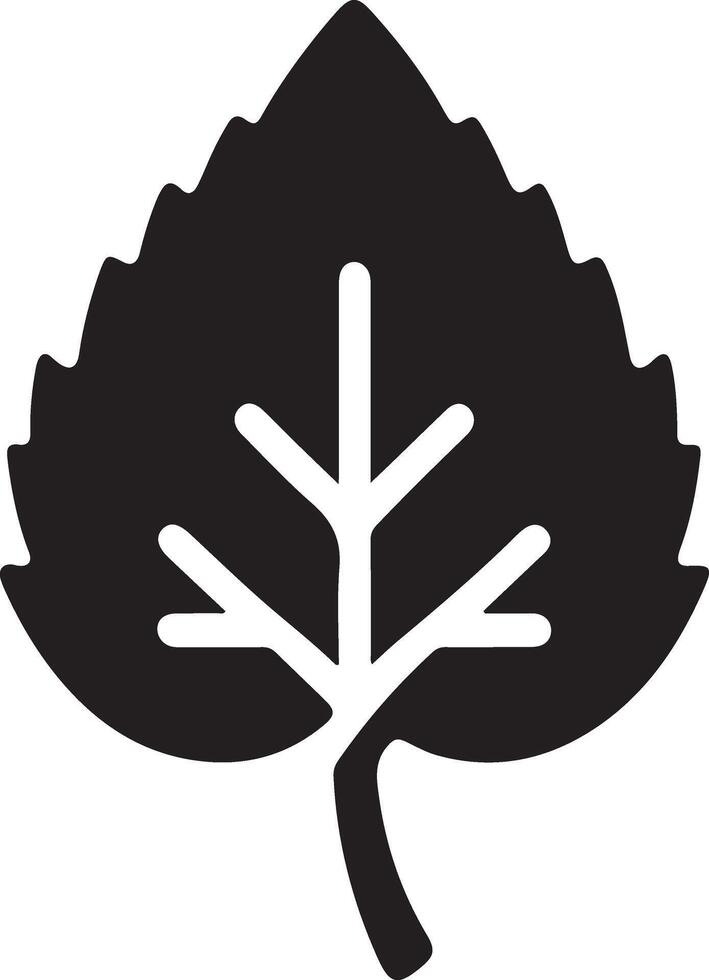 Birch leaf icon. Simple illustration of birch leaf vector