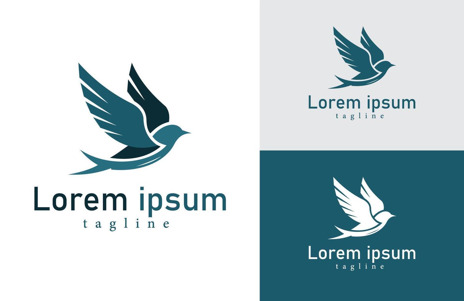 Modern Bird Logo for Professional Branding Minimalist and Stylish vector