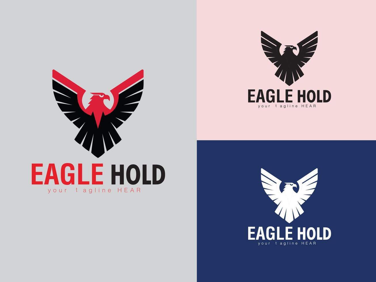 Bold Eagle Wings Logo for Security and Strength Branding vector