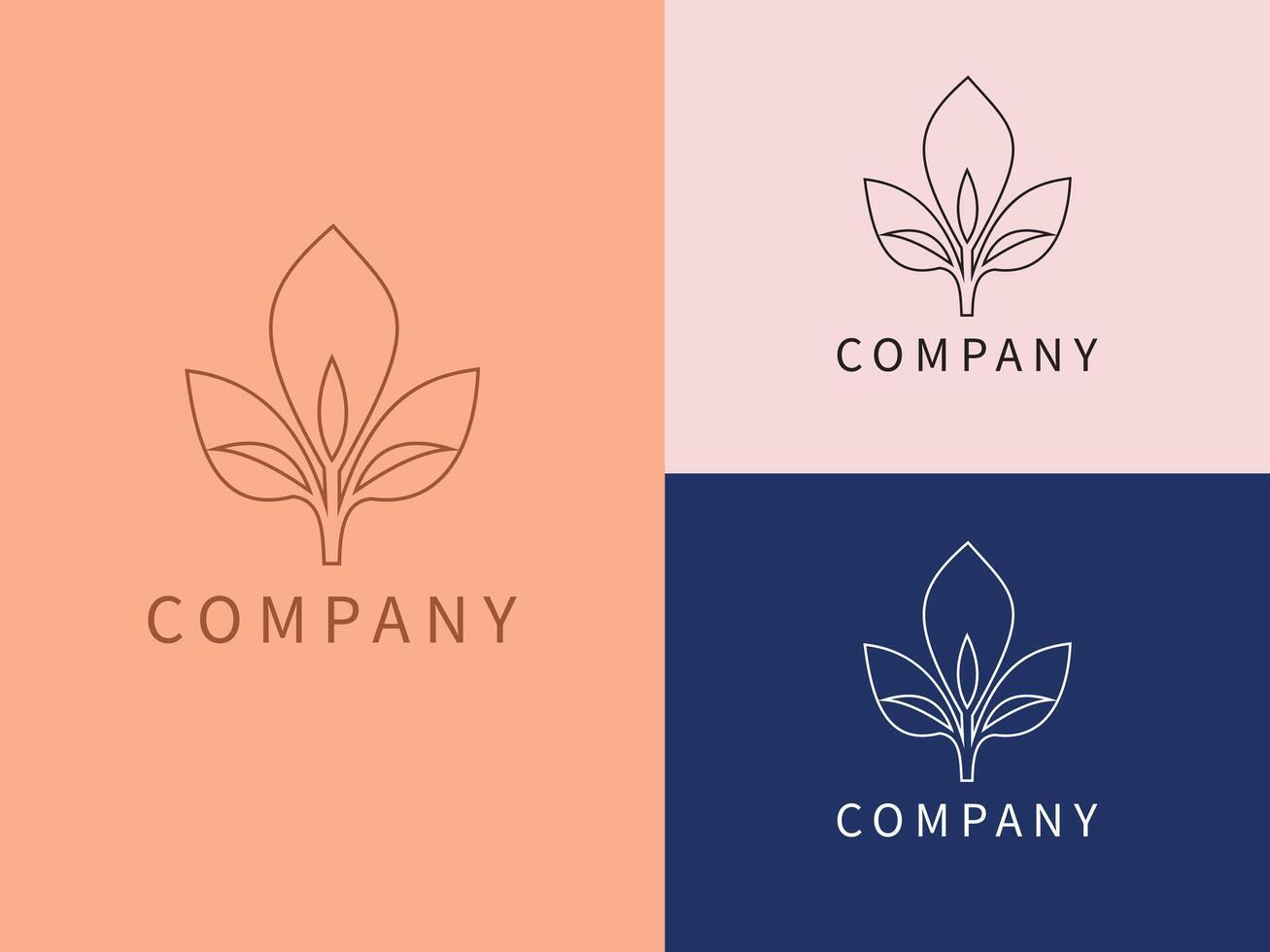 An example of a minimalistic corporate logo template vector