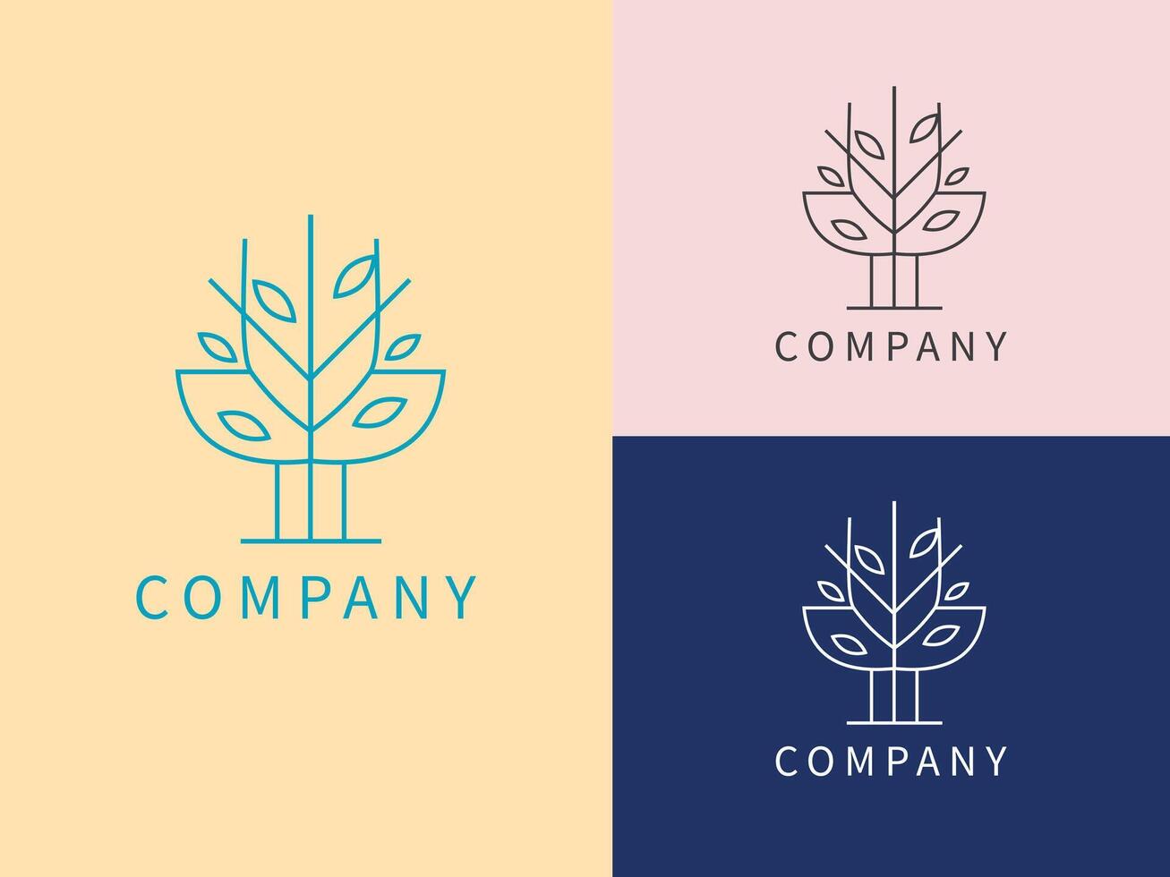 A logo for company company that is on a yellow background vector