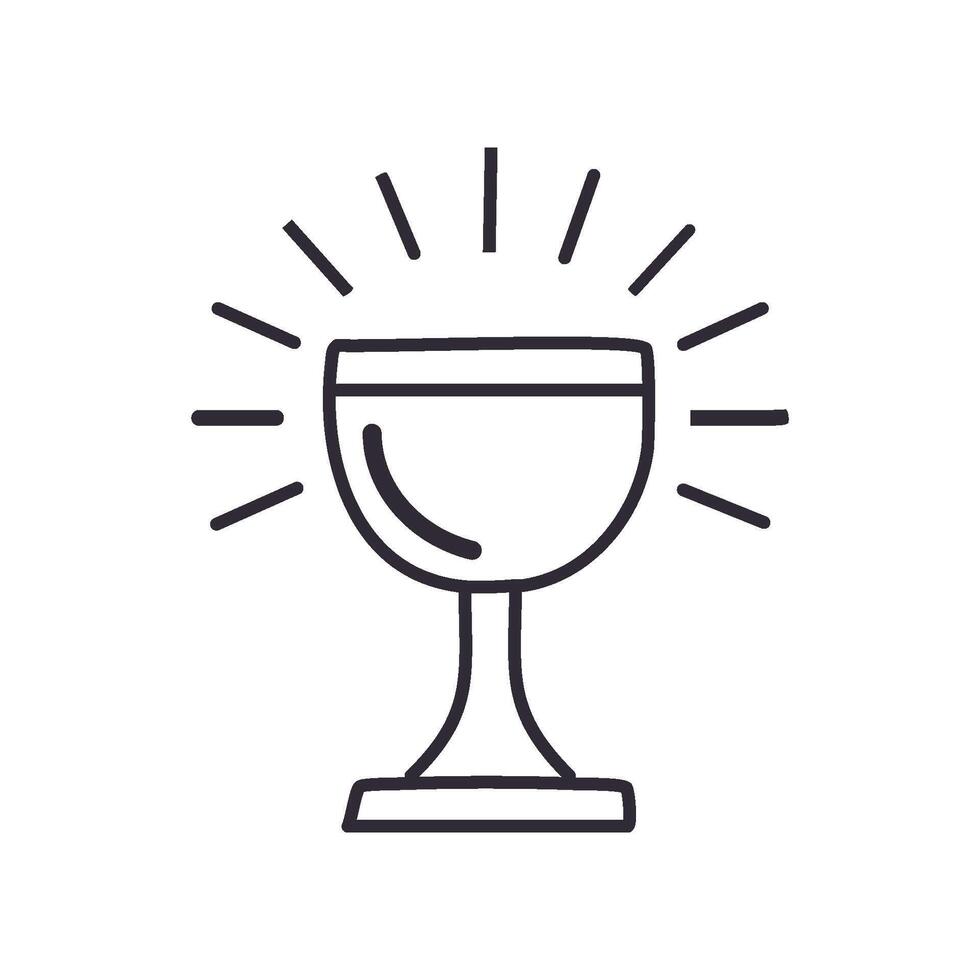 A minimal chalice design for print vector