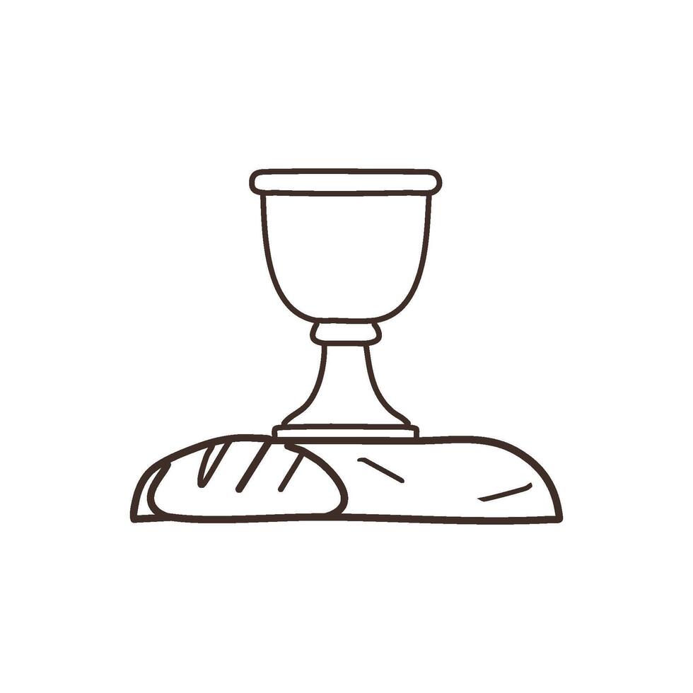 A minimal chalice design for print vector