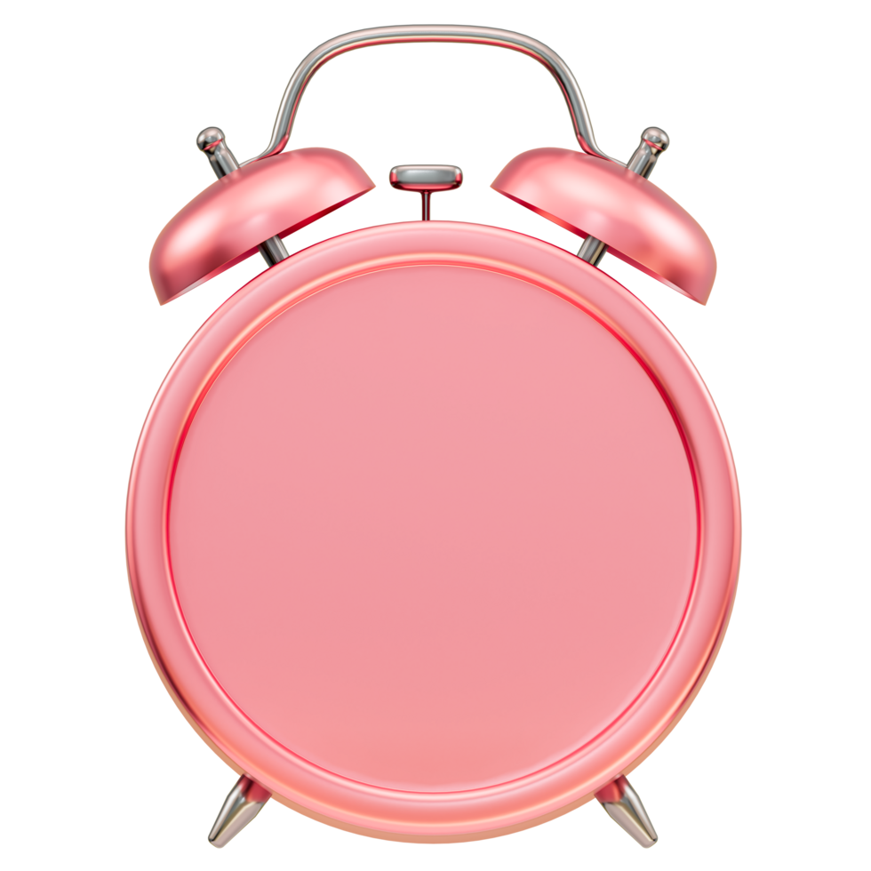 3D realistic, Pink pastel, Time clock mockup on transparent background, 3d illustration png