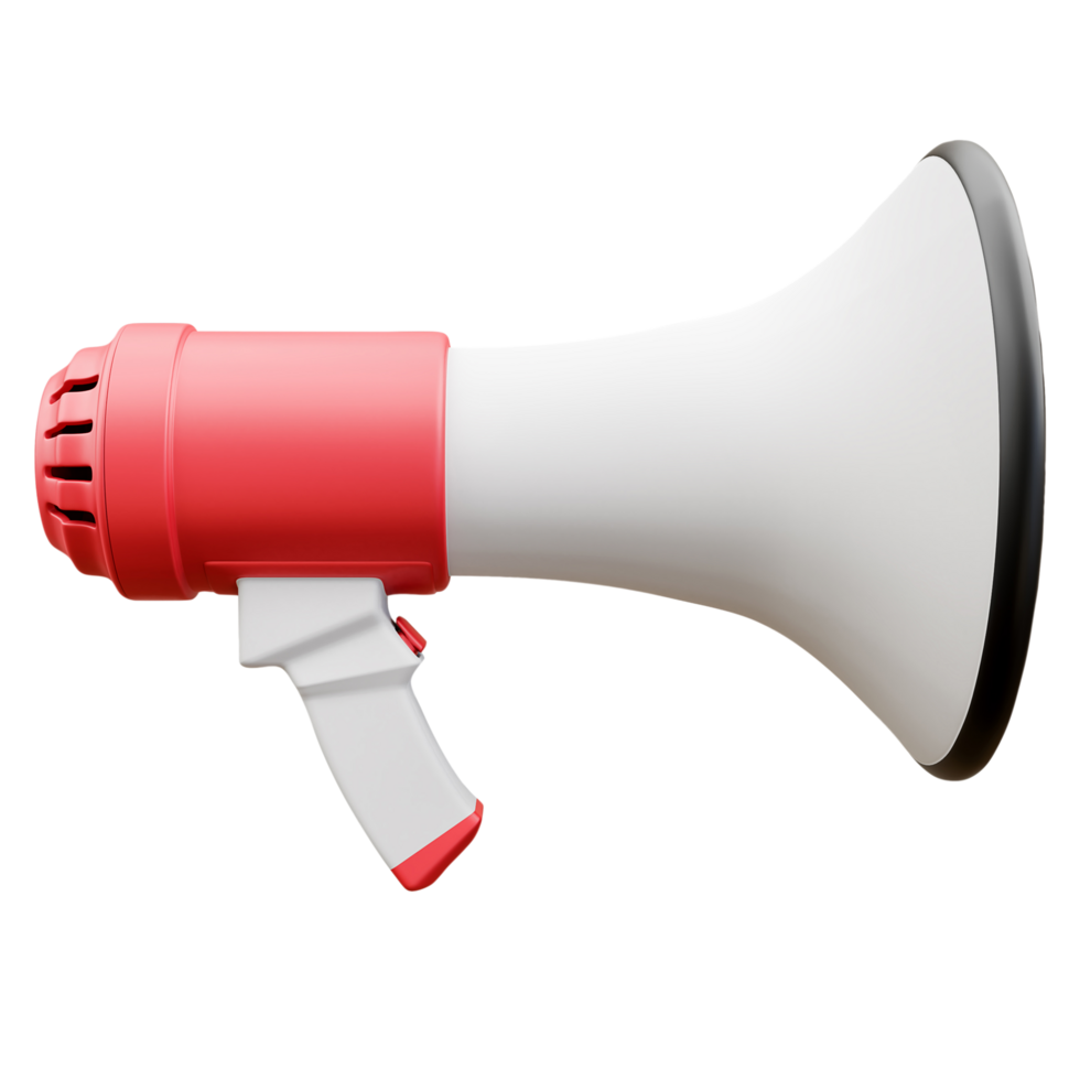 Red Megaphone side view png