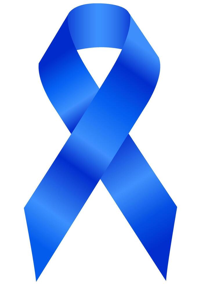Realistic Blue ribbon. World Prostate Cancer Day concept. Bright medical banner, 3d tape. Men healthcare concepte. Illustration EPS 10. Design Template for a poster, Websites Magazines vector