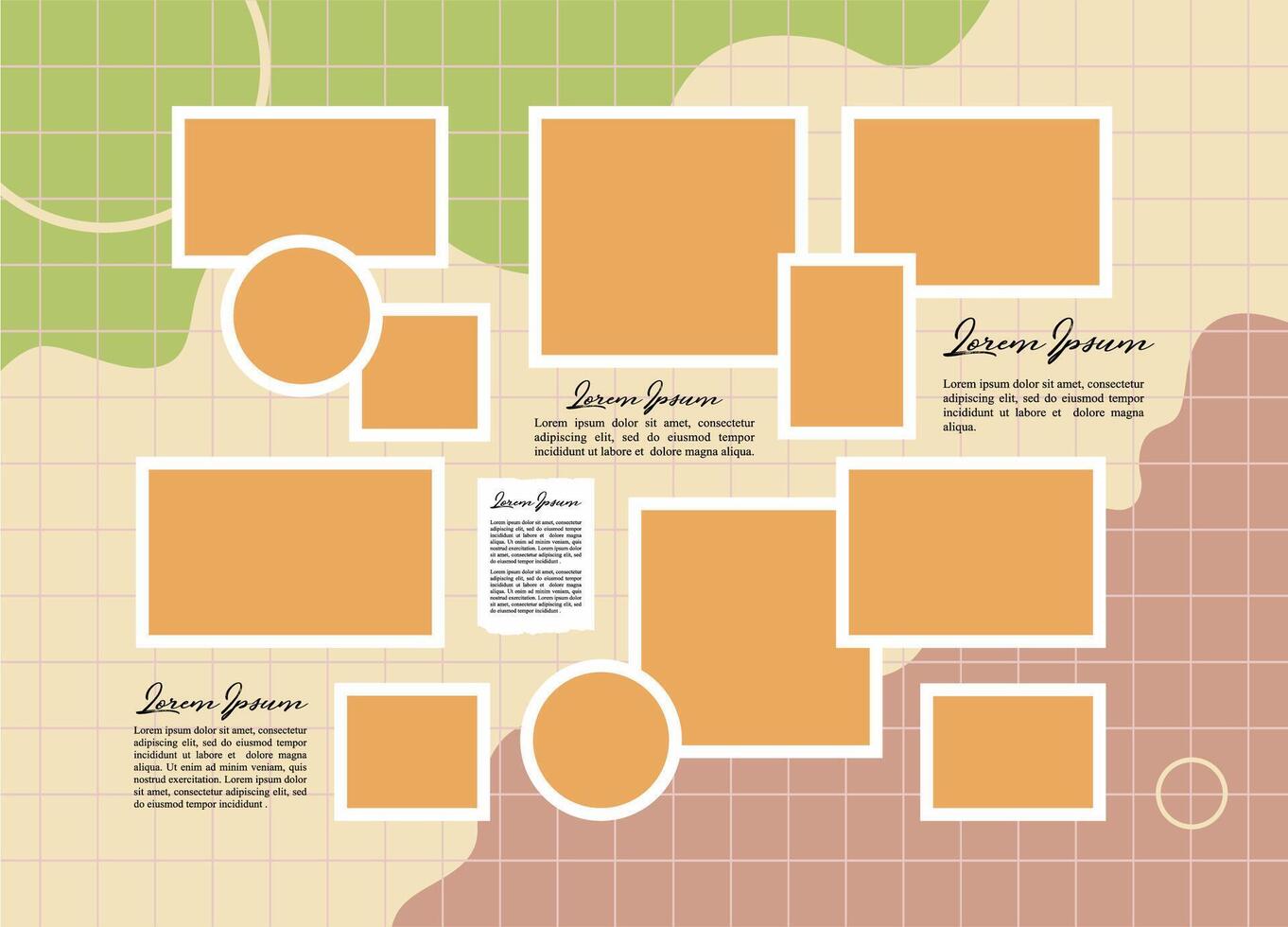 Pictures or photos frame collage vector