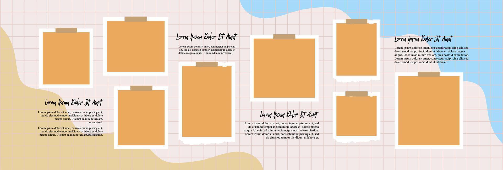 photo frame collage template vector