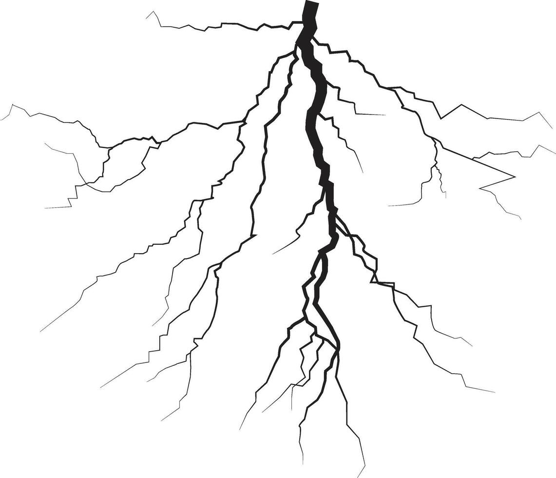 Electrical and lightning silhouette on transparent background vector