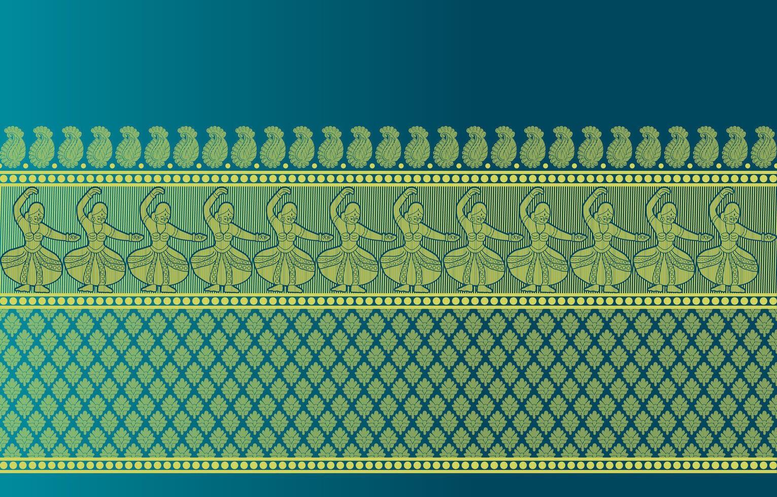 dancer saree border vector