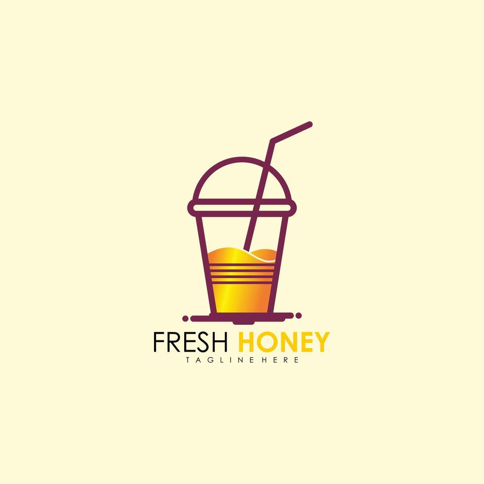Fresh honey logo design vector
