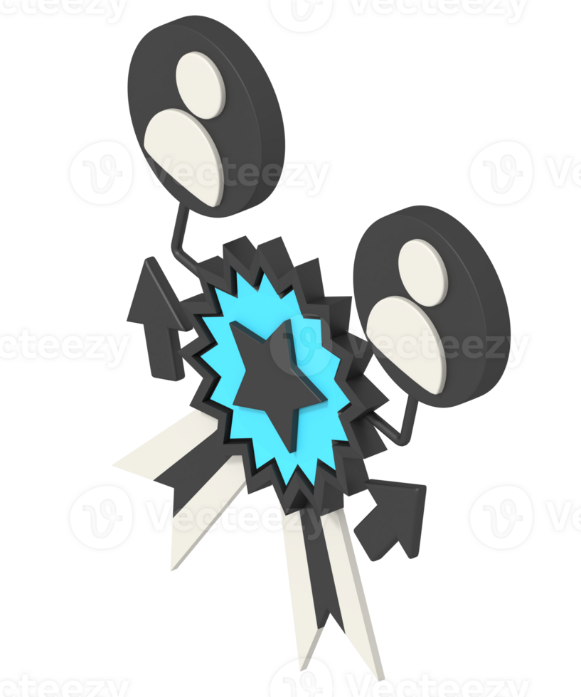Competition medal isometric style png