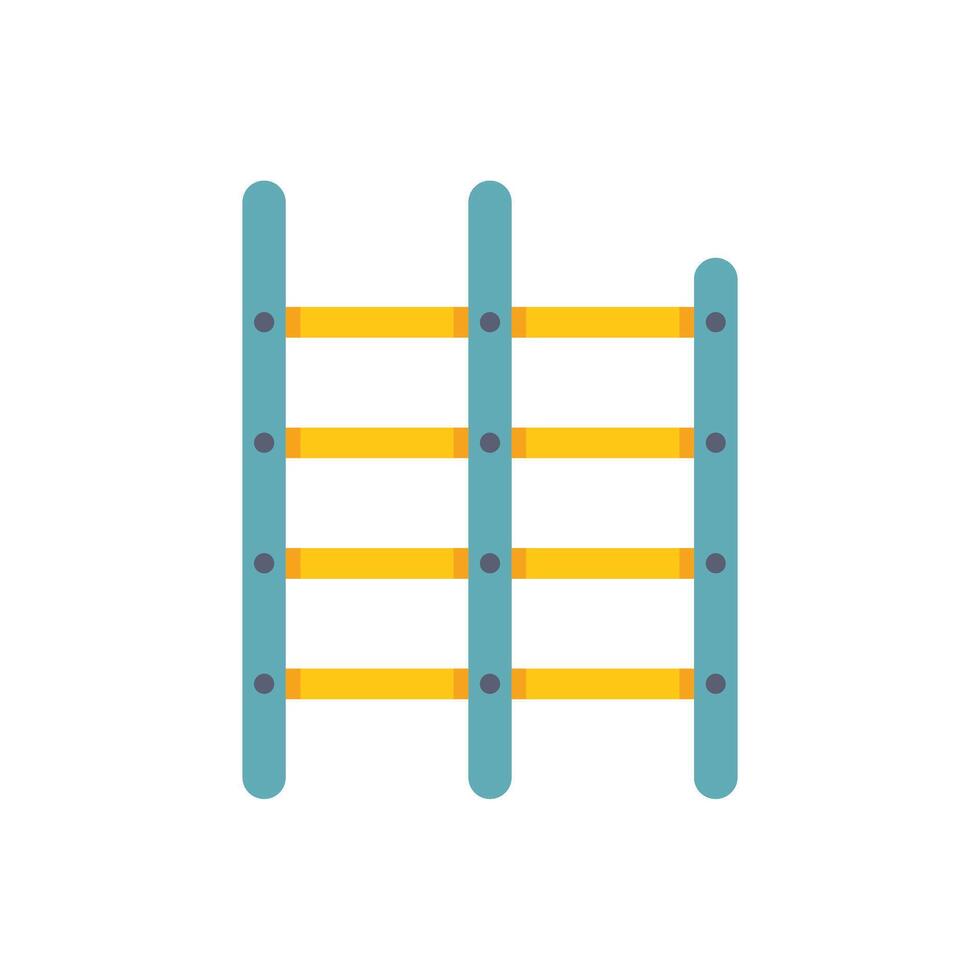 Wooden ladder providing access to higher ground vector