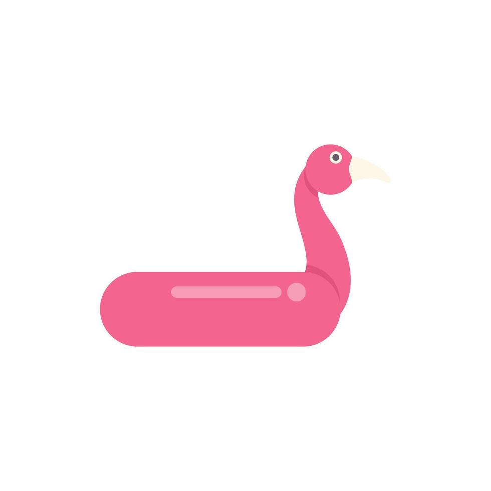 Pink inflatable flamingo pool float celebrating summer vacation vector