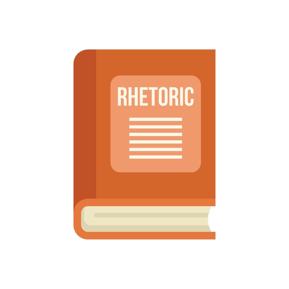 Rhetoric book lying open with white pages visible vector