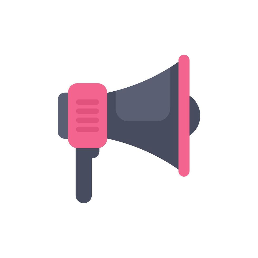 Pink and grey megaphone announcing big news vector