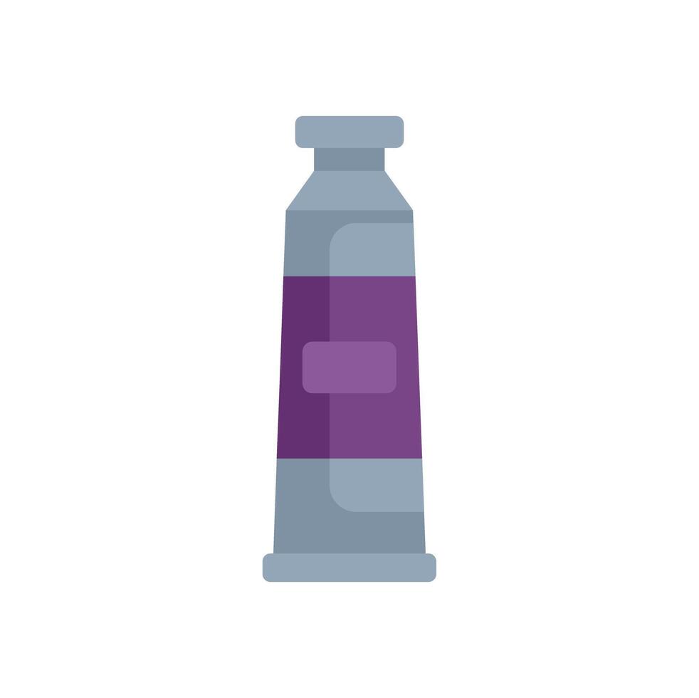 Purple cosmetic cream tube standing up on white background vector