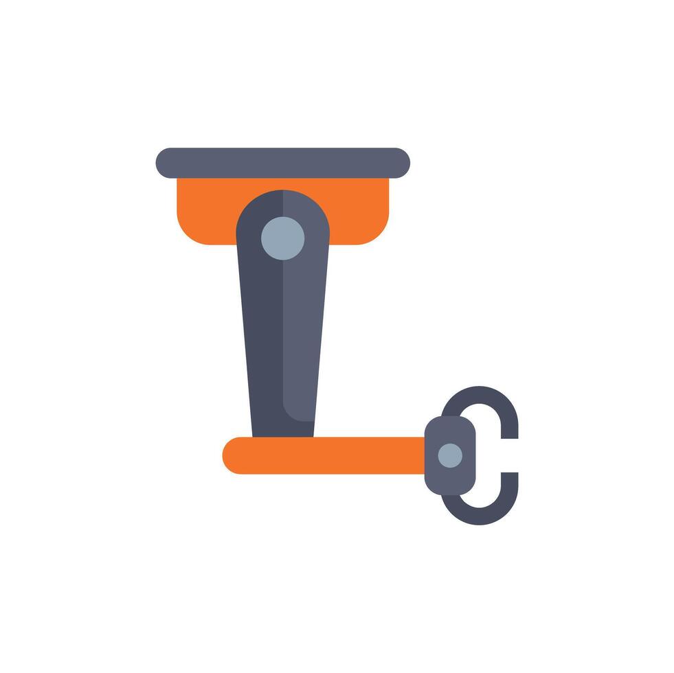 Robotic arm picking up object industrial automation icon vector