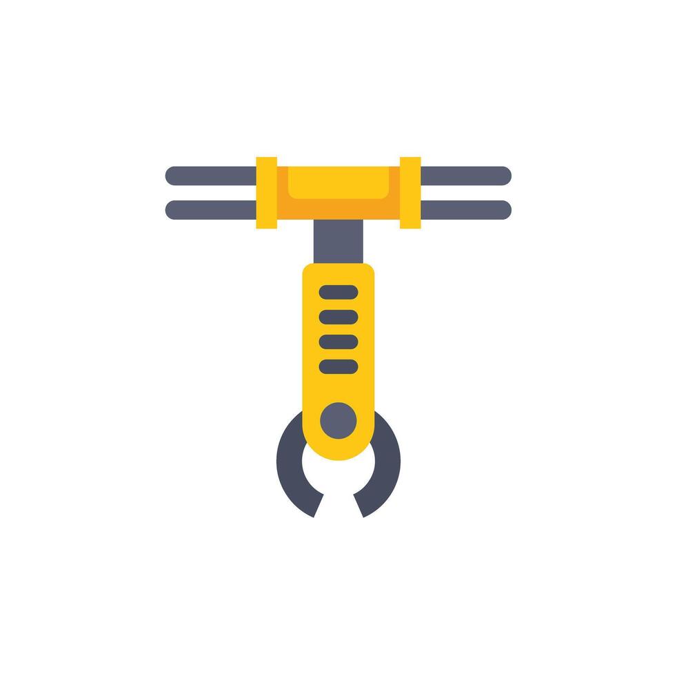 Robotic arm manipulator picking up object icon vector