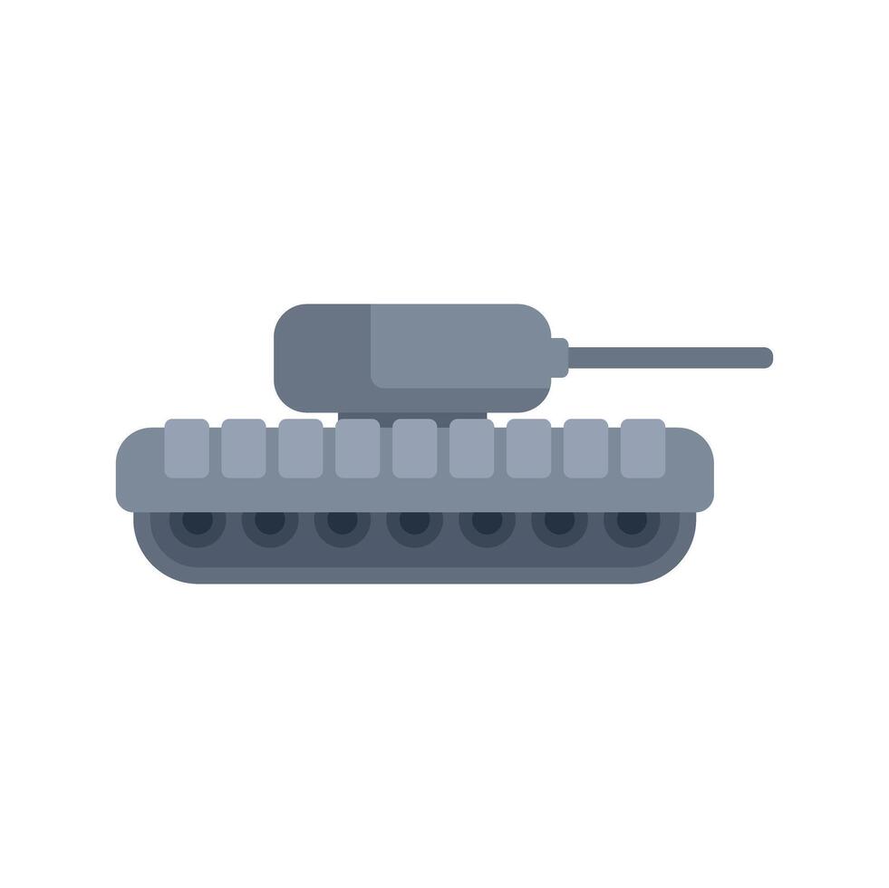 Military tank driving with weapon pointed forward illustration vector