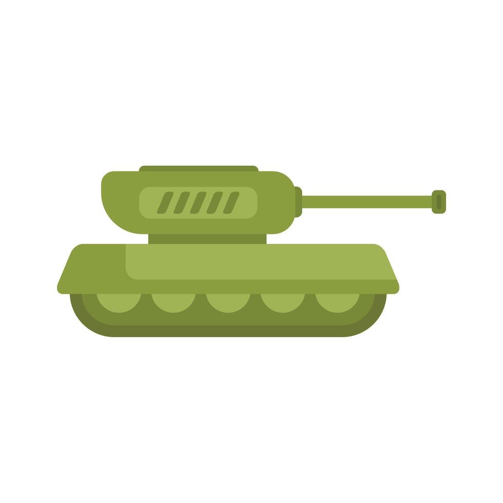 Heavy military tank pointing its cannon side view vector