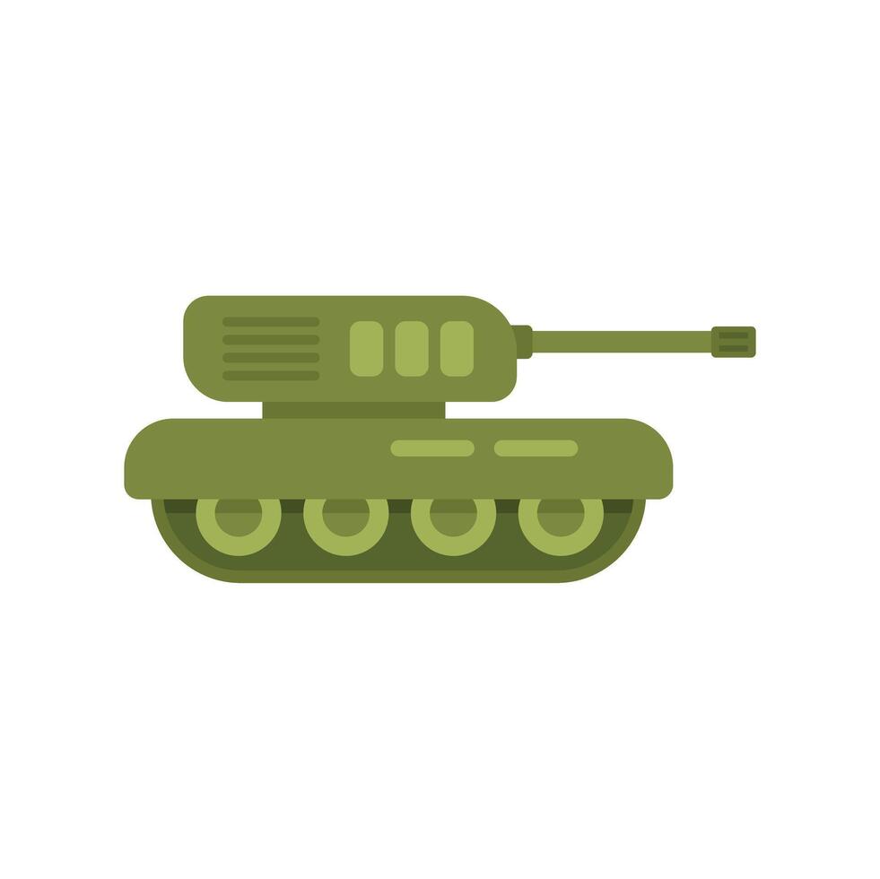 Heavy military tank showing its tracks and cannon vector