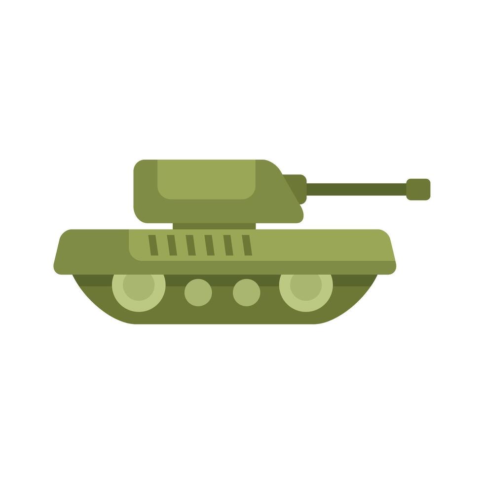 Powerful heavy military tank with cannon shooting projectile vector