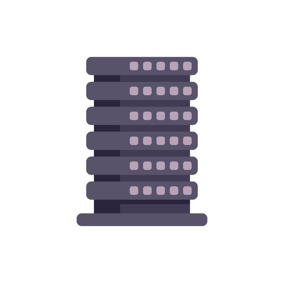 Modern data center providing cloud computing services icon vector