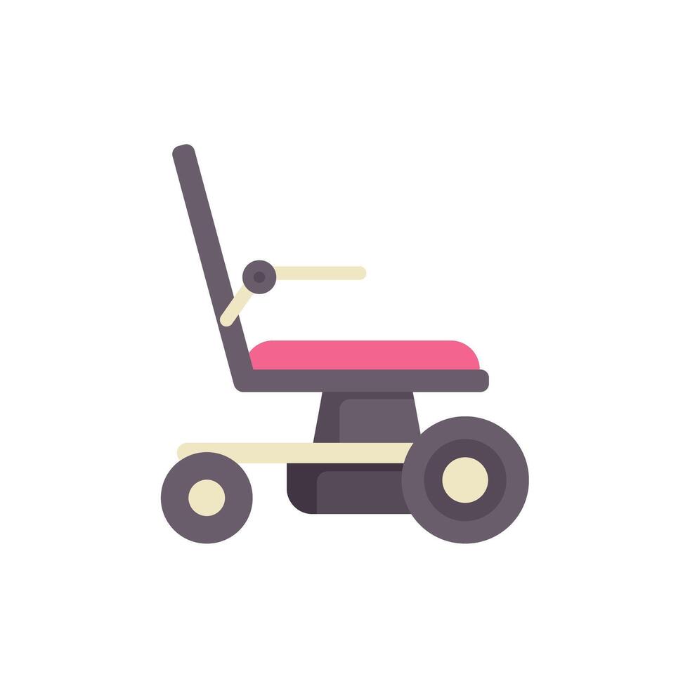 Electric wheelchair providing independent mobility for people with disabilities vector