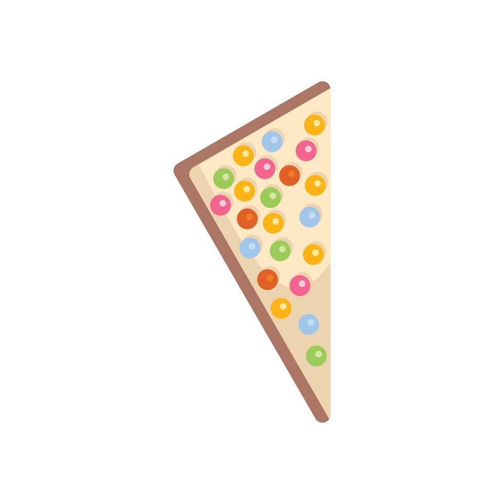 Delicious cake being decorated with colorful sugar balls vector