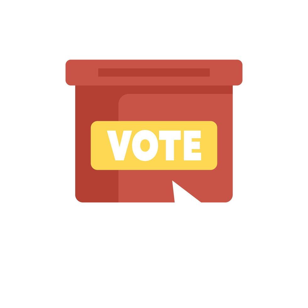 Red ballot box encouraging people to vote in elections vector