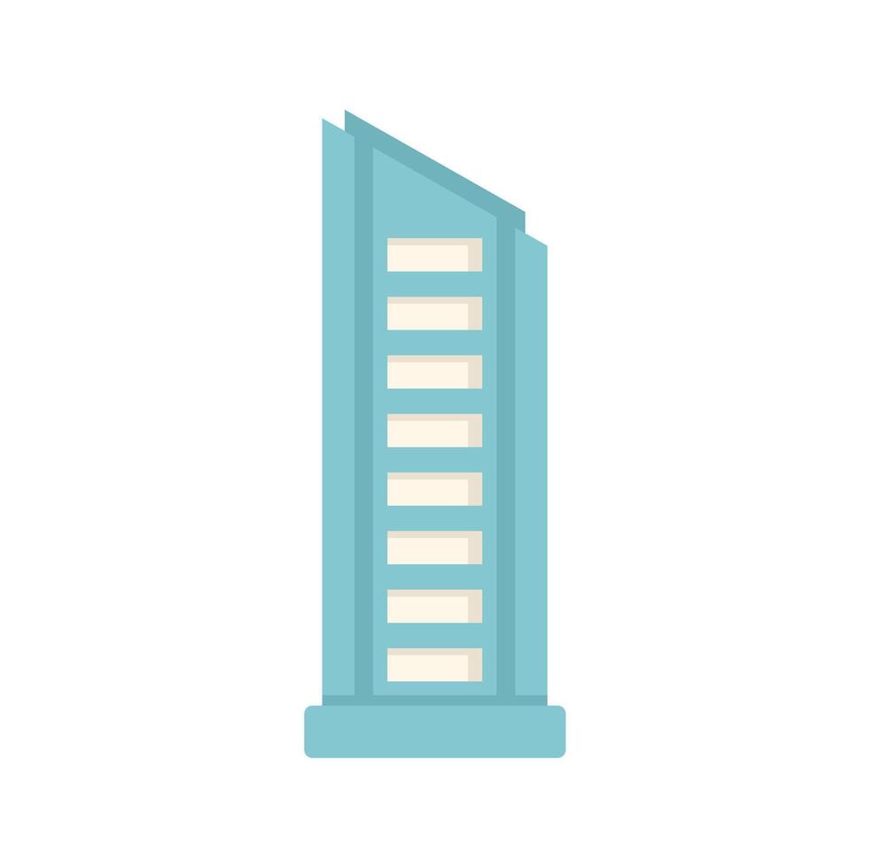 Modern office building reaching for the sky, a symbol of urban growth vector