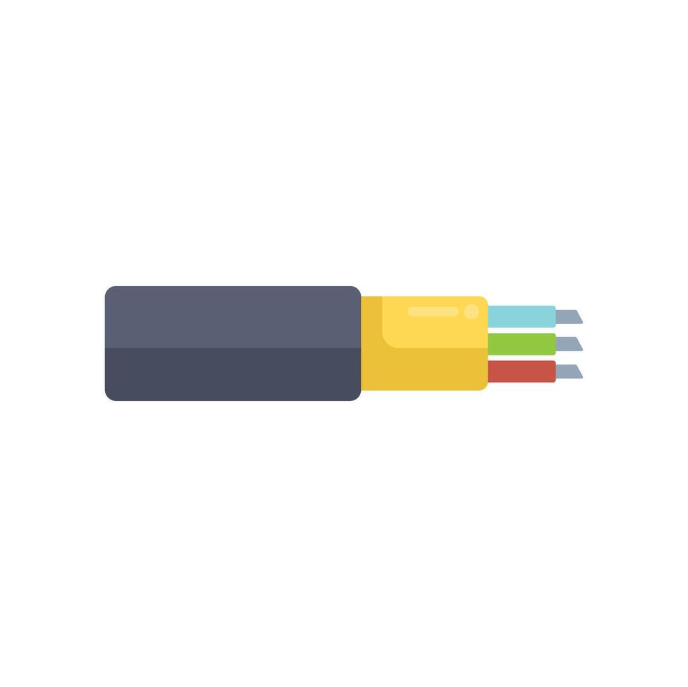 Fiber optic cable transmitting digital data information flow vector
