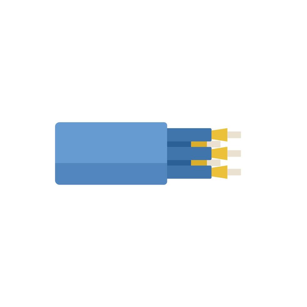 Fiber optic cable transferring digital data stream icon vector
