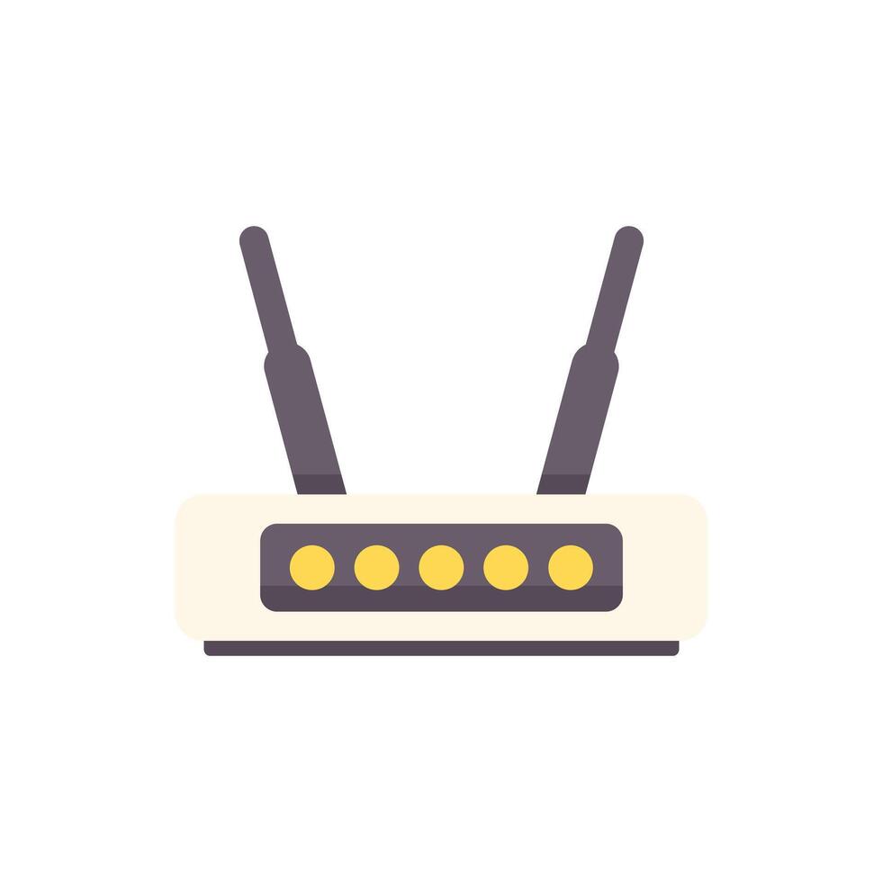 Wireless router providing strong wifi signal for home network vector